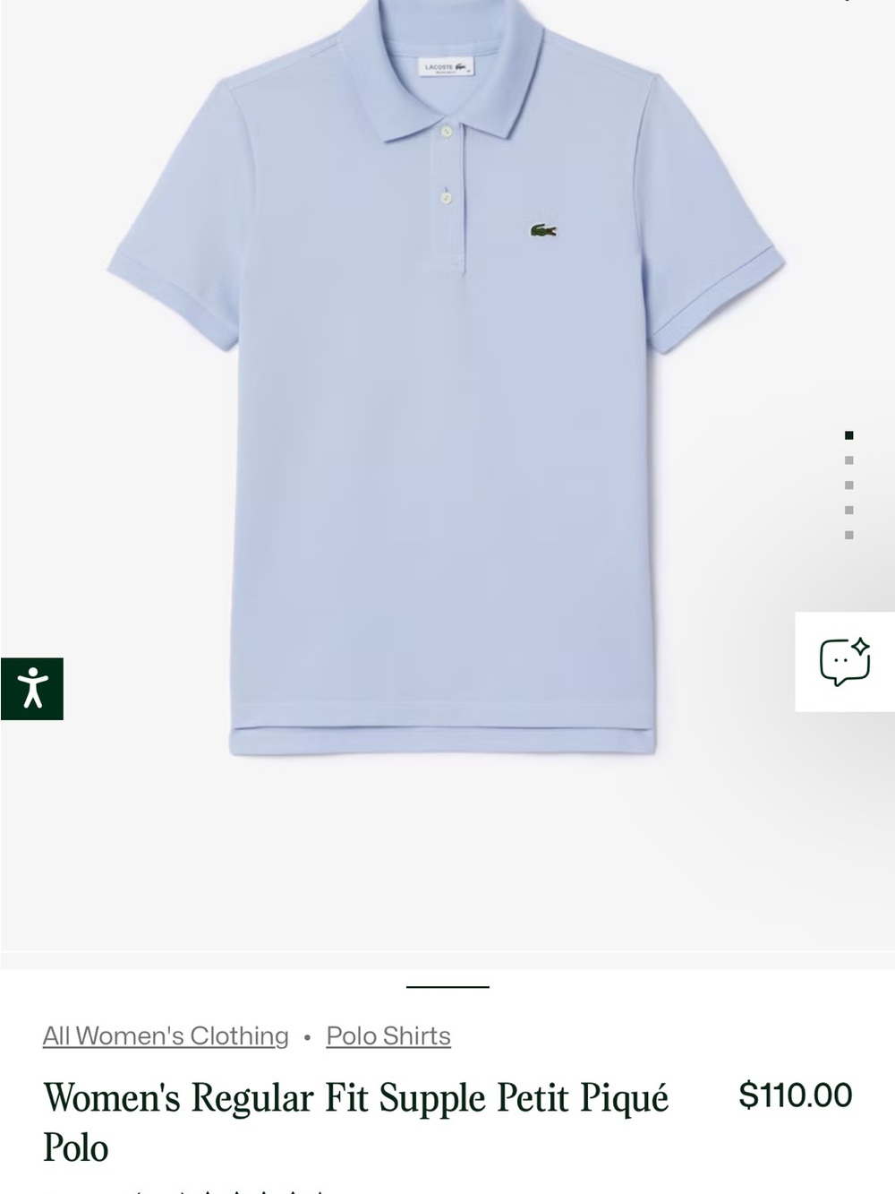 Lacoste Kids Light Blue Short Sleeve Polo Shirt